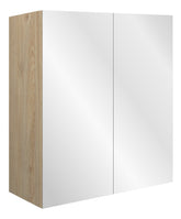 Abakan 600mm Mirrored Wall Unit - Matt Arley Blue (Oak Cab)