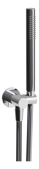 Abode Euphoria Circular Wall Outlet Handset & Bracket Set - Chrome