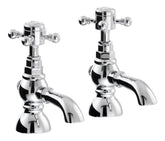 Abode Sentiment Basin Pillar Taps - Chrome