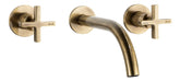 Abode Serenitie Wall Mounted Basin/Bath Mixer - Antique Brass