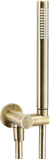 Abode Euphoria Circular Wall Outlet Handset & Bracket Set - Antique Brass