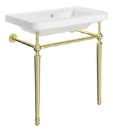 Cecil 810mm 1TH Console Basin - Brushed Brass