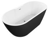Harley Freestanding 1655x745x580mm 0TH Bath - Matt Black