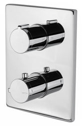 Vema Rectangular Two Outlet Thermostatic Mixer Valve