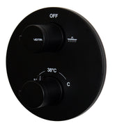 Vema Timea Black Two Outlet Thermostatic Valve
