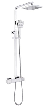 Aray Cool-Touch Thermostatic Mixer Shower w/Riser & Overhead Kit - Chrome