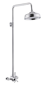 Berrys Concentric Single Outlet Shower Valve & Overhead Kit Pack 2 - Chrome