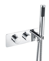 Lune Thermostatic Two Outlet Shower Valve w/Handset - Chrome
