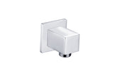 Square Wall Outlet Elbow - Chrome
