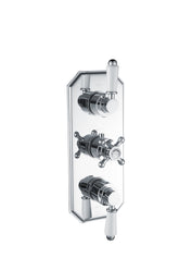 Berrys Traditional Lever Thermostatic Two Outlet Shower Valve - Chrome