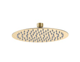Aube 250mm Round Ultraslim Showerhead - Brushed Brass