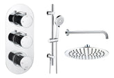 Aube Round Shower Valve & Kit Pack 3 - Chrome
