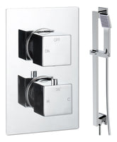 Colne Square Shower Valve & Kit Pack 2 - Chrome