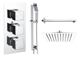 Colne Square Shower Valve & Kit Pack 3 - Chrome