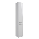 Volga 350mm Floor Standing 2 Door Tall Unit - Grey Gloss