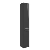 Volga 350mm Floor Standing 2 Door Tall Unit - Anthracite Gloss