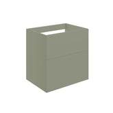 Stour 590mm Wall Hung 2 Drawer Basin Unit (No Top) - Matt Olive Green