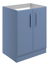 Miramichi 600mm Floor Standing 2 Door Basin Unit (No Top) - Matt Misty Blue