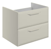 Miramichi 600mm Wall Hung 2 Drawer Basin Unit (No Top) - Matt Latte