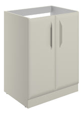 Miramichi 600mm Floor Standing 2 Door Basin Unit (No Top) - Matt Latte