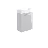 Volga 410mm Wall Hung 1 Door Basin Unit & 1TH Basin - Grey Gloss