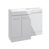 Ventura 1000mm F/S L-Shape Pack & Basin (RH) - Grey Gloss