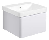 Cosie 500mm Wall Hung 1 Drawer Basin Unit & Basin - Matt White