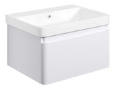 Cosie 605mm Wall Hung 1 Drawer Basin Unit & Basin - Matt White