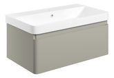 Cosie 805mm Wall Hung 1 Drawer Basin Unit & Basin - Matt Latte