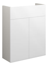 Eder 500mm Slim Basin Unit - White Gloss (Grey Cab)