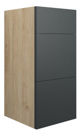 Eder 300mm Standard 3 Drawer Unit - Matt Graphite Grey (Oak Cab)