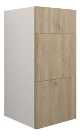 Eder 300mm Standard 3 Drawer Unit - Havana Oak (Grey Cab)