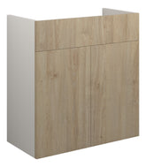 Eder 600mm Standard Basin Unit - Havana Oak (Grey Cab)