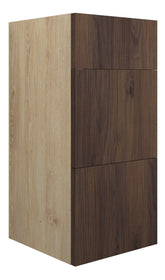 Eder 300mm Standard 3 Drawer Unit - Warm Walnut (Oak Cab)