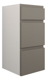 Cauvery 300mm Standard 3 Drawer Unit - Matt Stone (Grey Cab)