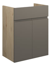 Cauvery 500mm Standard Basin Unit - Matt Stone (Oak Cab)