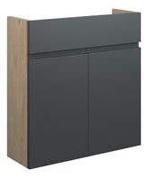 Cauvery 600mm Slim Basin Unit - Matt Graphite Grey (Oak Cab)