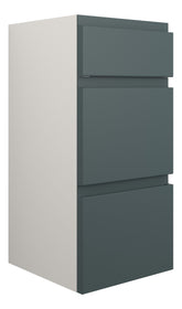 Cauvery 300mm Standard 3 Drawer Unit - Matt Green Camo (Grey Cab)