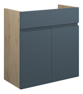Cauvery 600mm Standard Basin Unit - Matt Arley Blue (Oak Cab)