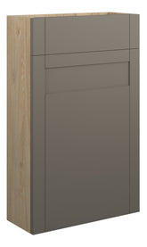 Abakan 500mm Slim WC Unit - Matt Stone (Oak Cab)