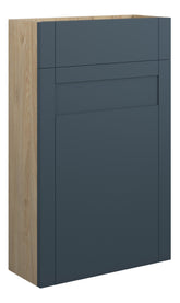 Abakan 500mm Slim WC Unit - Matt Arley Blue (Oak Cab)