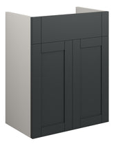 Abakan 500mm Standard Basin Unit - Matt Graphite Grey (Grey Cab)