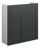 Abakan 600mm Slim Basin Unit - Matt Graphite Grey (Grey Cab)