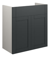 Abakan 600mm Standard Basin Unit - Matt Graphite Grey (Grey Cab)