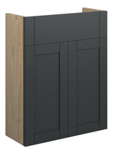 Abakan 500mm Slim Basin Unit - Matt Graphite Grey (Oak Cab)