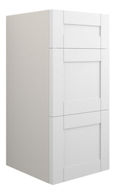 Abakan 300mm Standard 3 Drawer Unit - Matt White (Grey Cab)