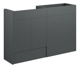 Eder 1236mm Standard Basin & WC Unit Pack - Matt Graphite Grey (Grey Cab)