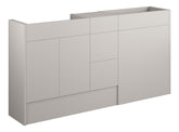 Eder 1536mm Standard Basin WC & 3 Drawer Unit Pack - Matt Dove Grey (Grey Cab)