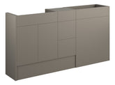 Eder 1536mm Standard Basin WC & 3 Drawer Unit Pack - Matt Stone (Oak Cab)