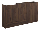 Eder 1536mm Standard Basin WC & 3 Drawer Unit Pack - Warm Walnut (Grey Cab)